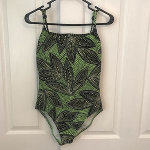 Leilani women’s Swim Suit in Shades of Green and Black.  Size: 10